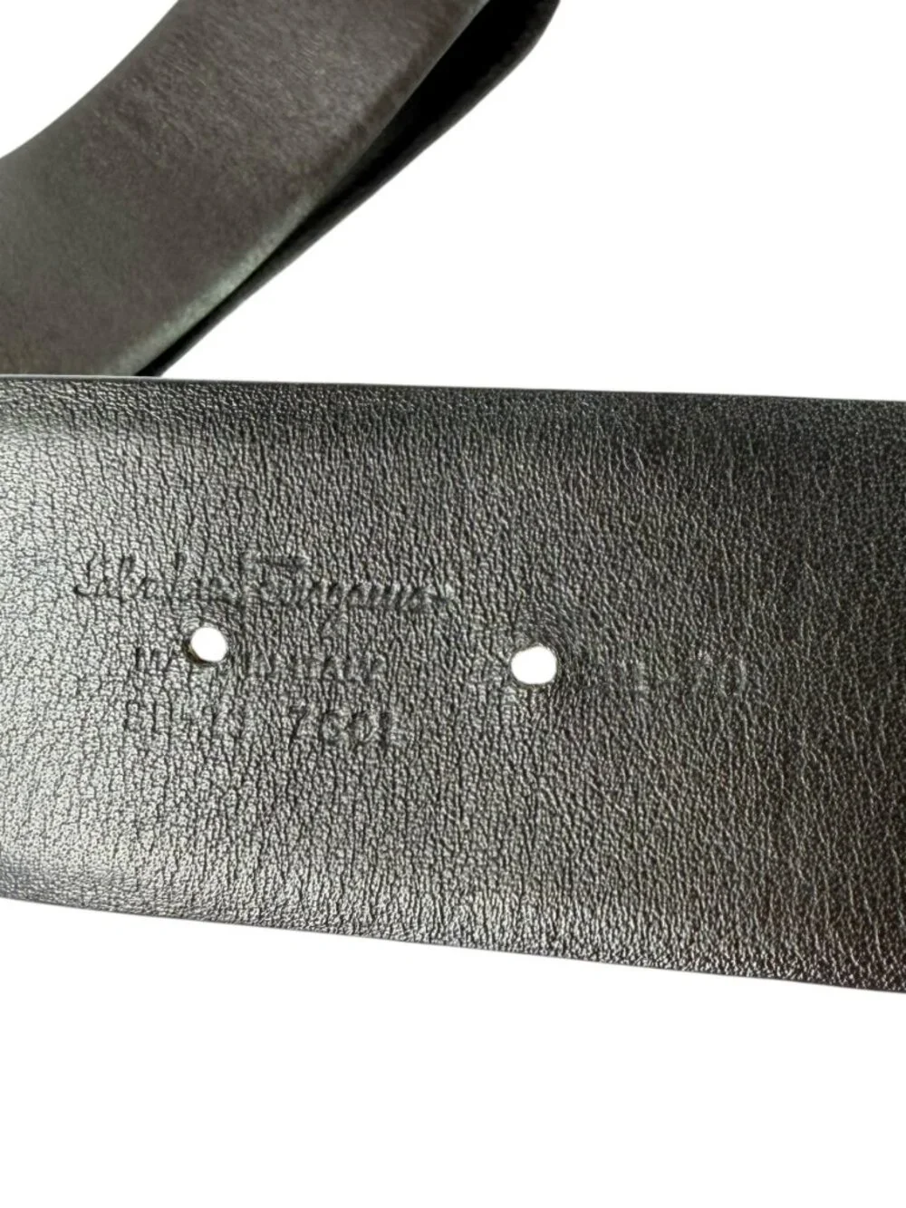 SALVATORE FERRAGAMO Gancini Reversible Black Brown Leather Large Buckle 28/70